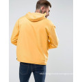 Yellow Round Collar Pullover Loose Hoodie